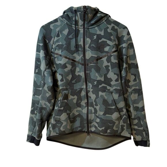 Nike Sportswear Tech Fleece Full Zip Hoodie Men Large Camo - Picture 1 of 9
